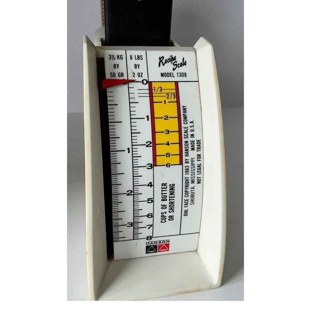Hanson Vintage Recipe Scale Model 1308 Kitchen Food Weight Butter Cream 8lb